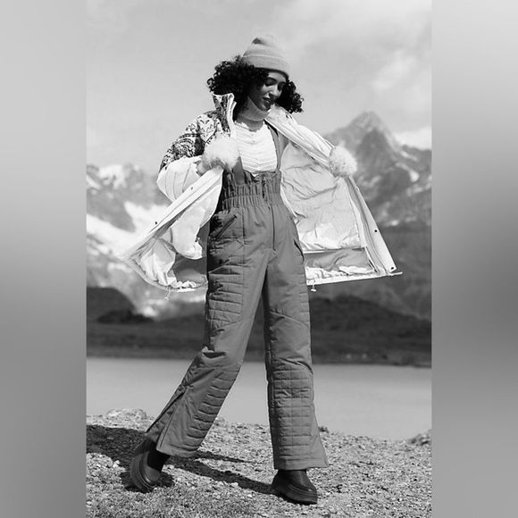 NWT FREE PEOPLE ALL PREPPED SKI BIBB ONE PIECE OVERALLS RED - Picture 3 of 3